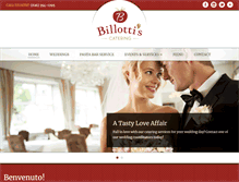 Tablet Screenshot of billottiscatering.com